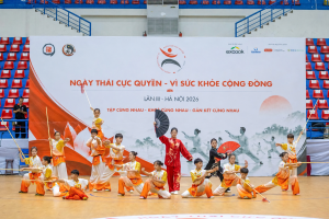 Ngày hội là dịp để những người yêu thích Thái Cực Quyền cùng giao lư